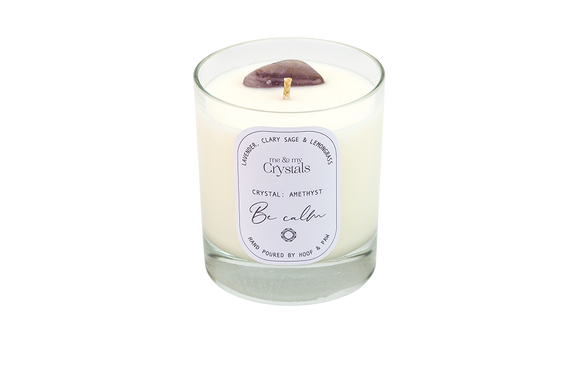 Amethyst Crystal Candle - Be Calm